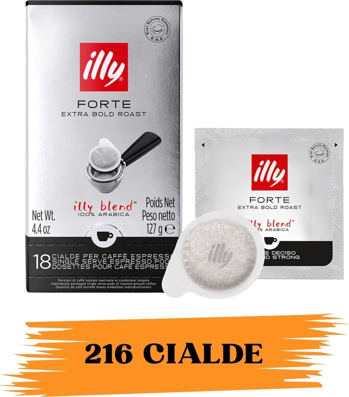 illy Caffe' Cialde 44mm Forte 216pz - 2