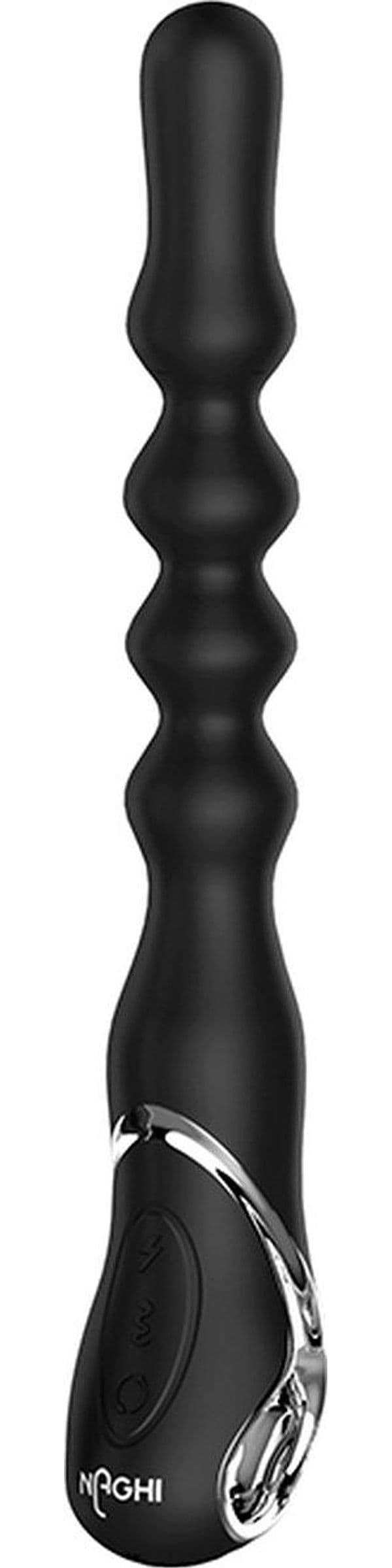 Plug anale sonda XL 26 cm Naghi 30 USB boost e 10 vibrazioni waterproof nero - 2