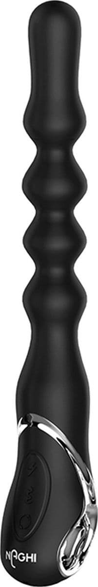 Plug anale sonda XL 26 cm Naghi 30 USB boost e 10 vibrazioni waterproof nero - 2