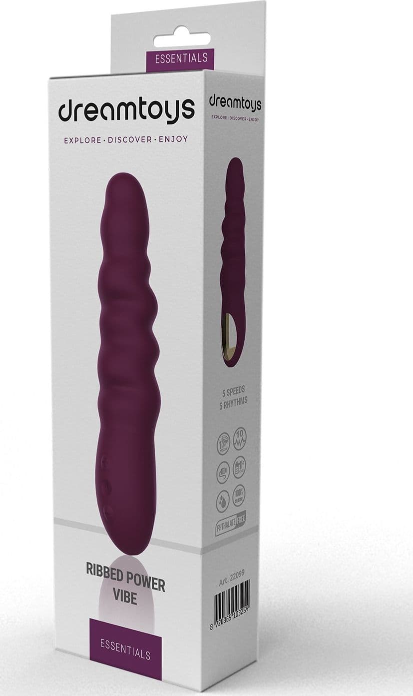 Vibratore vaginale Ribbed Power Vibe 21,5 cm 2 motori silicone morbido USB IPX6 - 2