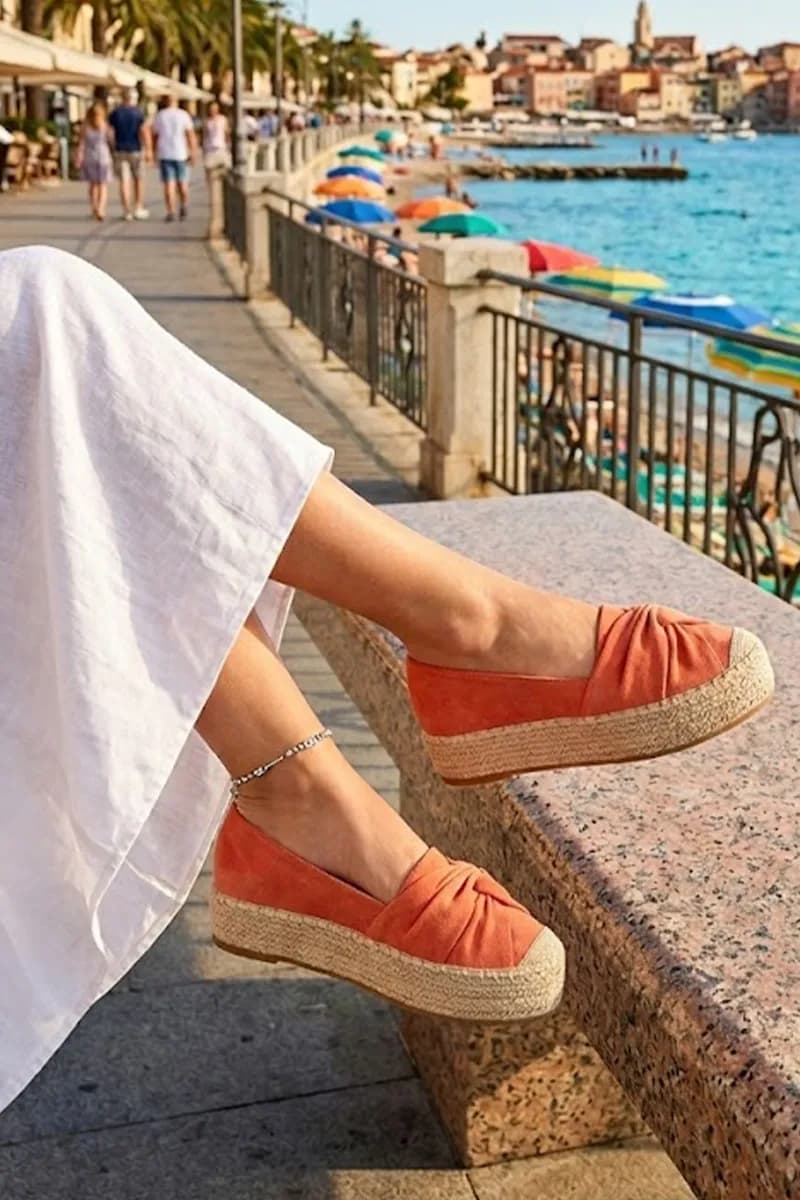 VERDE FASHION | Espadrilles flatform in ecopelle - 4