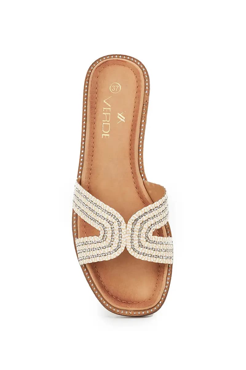 VERDE FASHION | Ciabatte con strass - 3