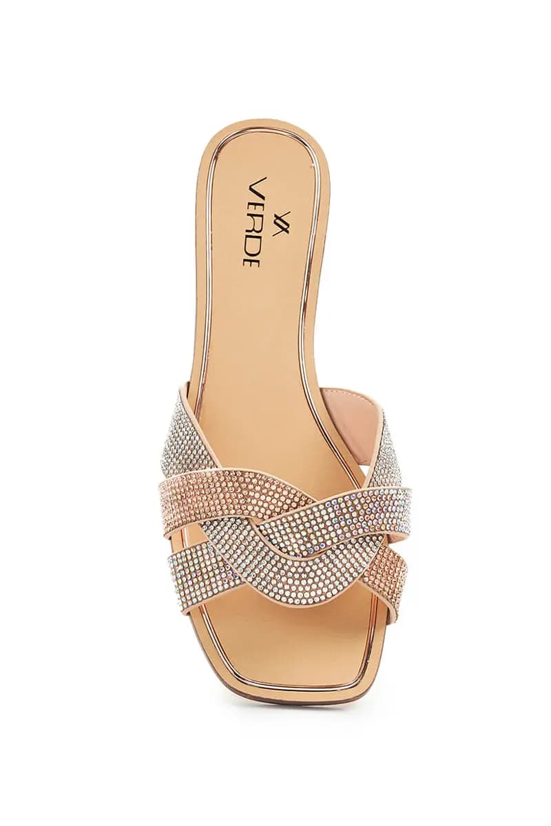 VERDE FASHION | Ciabatte con strass - 3