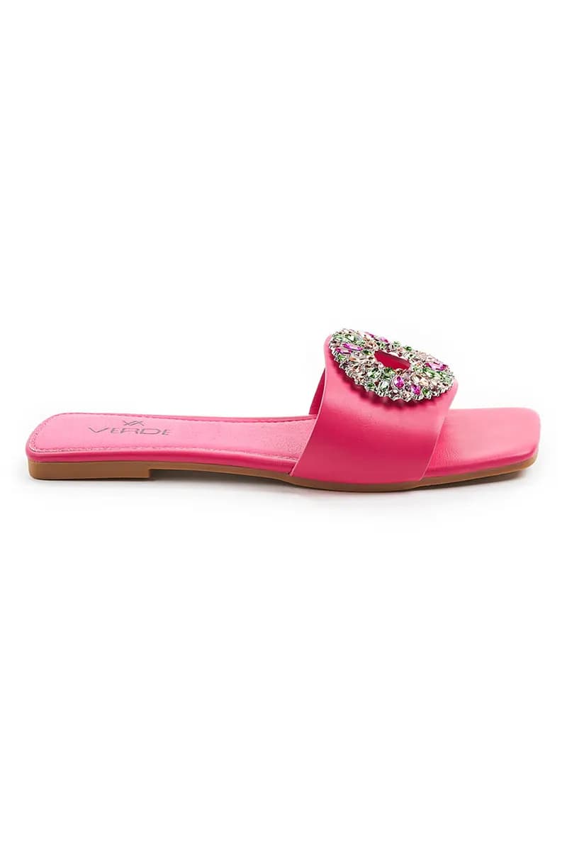 VERDE FASHION | Ciabatte con dettaglio strass - 8