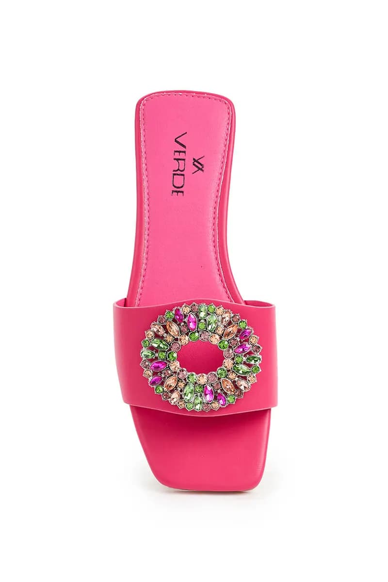 VERDE FASHION | Ciabatte con dettaglio strass - 9