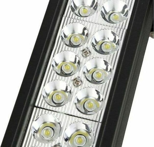 Faretto 72W Rettangolare Barra AUTO JEEP BARCA NEBBIA 24LED 12V Luce Bianca IP68 - 3