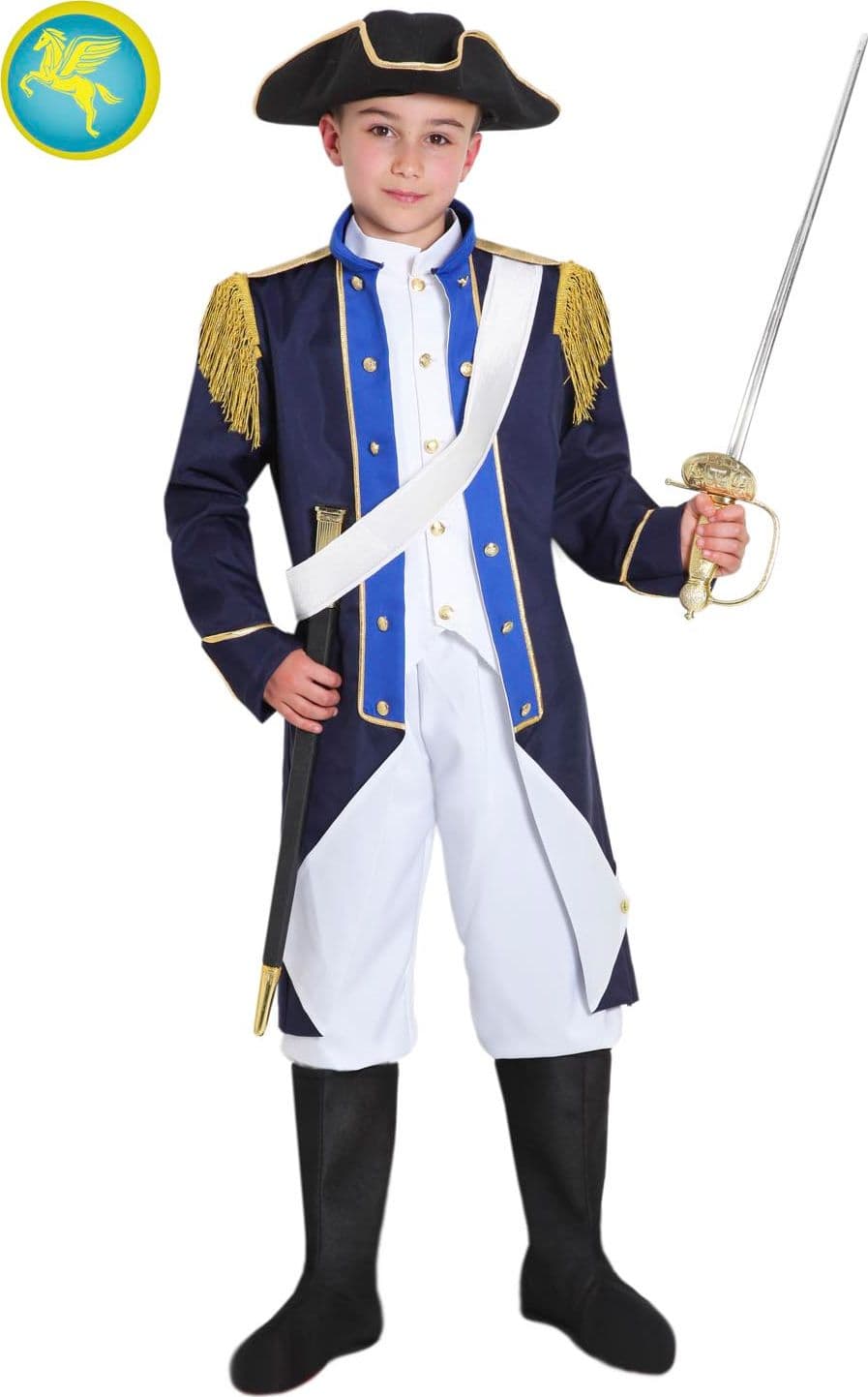 COSTUME CARNEVALE SOLDATO AMERICANO BAMBINO DA 5 A 13 ANNI - PEGASUS COD.1672 - 2