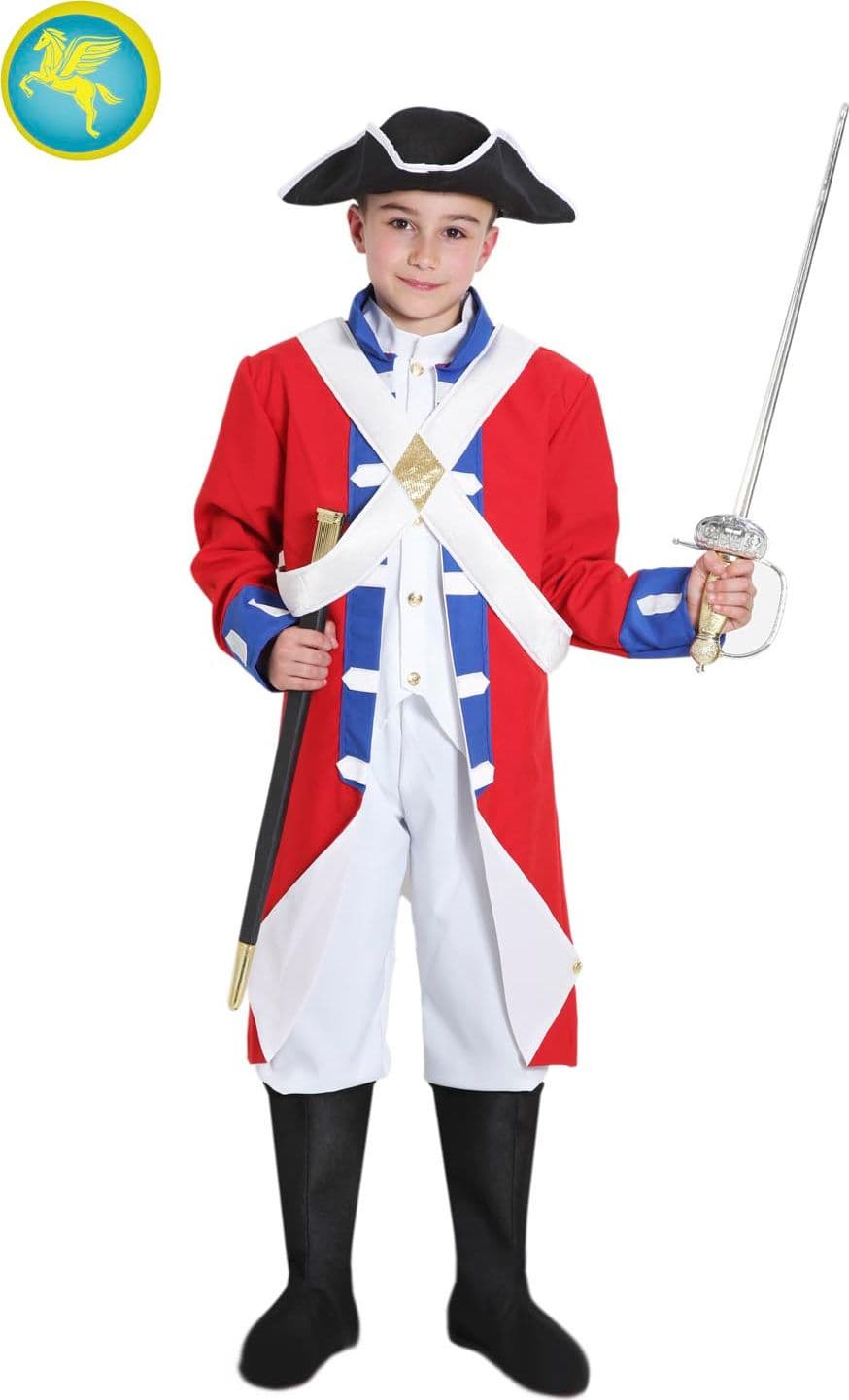 COSTUME CARNEVALE SOLDATO INGLESE BAMBINO DA 5 A 13 ANNI -  PEGASUS COD. 1671 - 4
