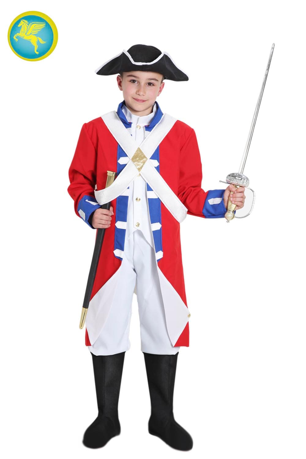 COSTUME CARNEVALE SOLDATO INGLESE BAMBINO DA 5 A 13 ANNI -  PEGASUS COD. 1671 - 4