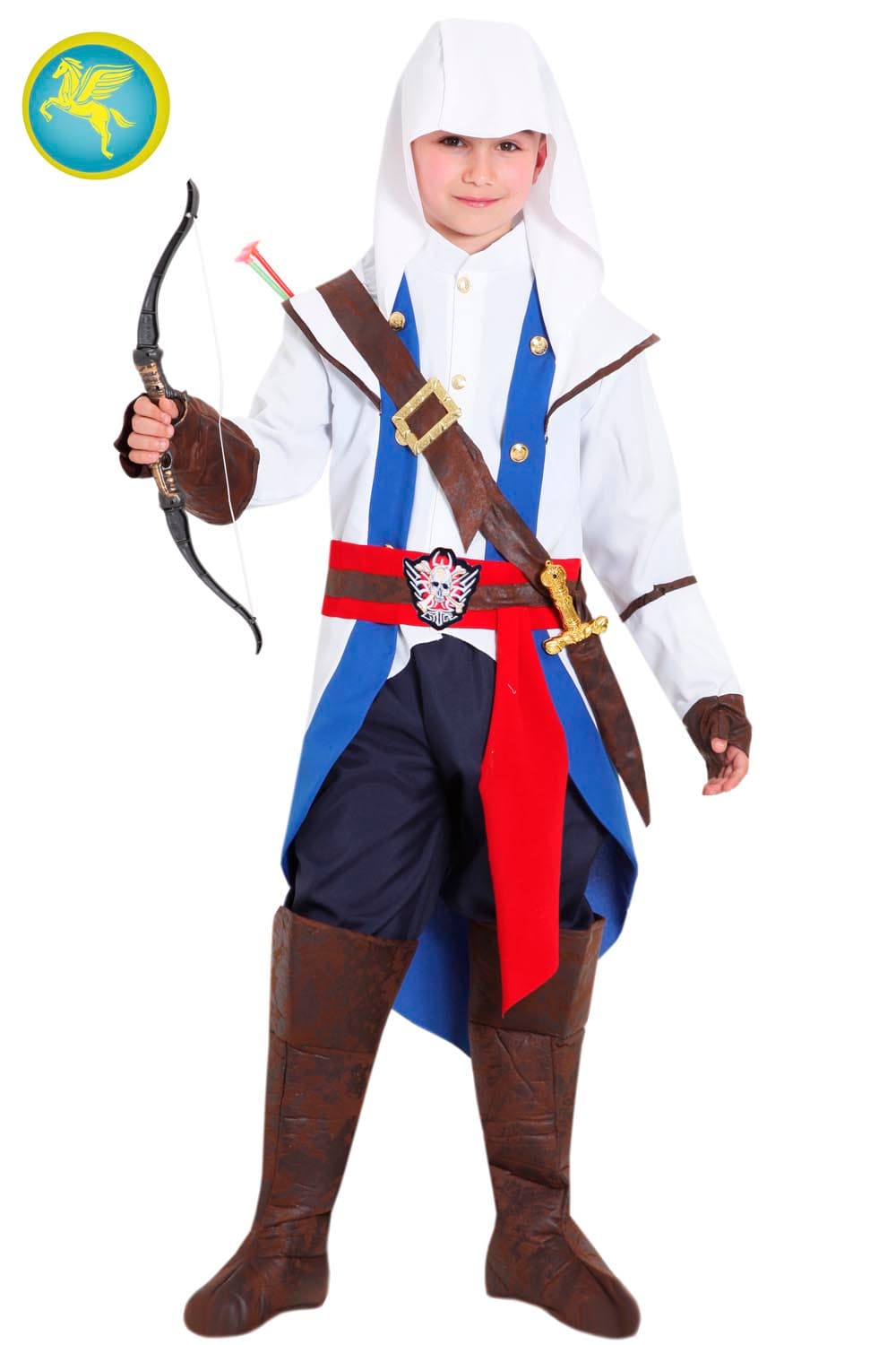 COSTUME CARNEVALE IL RIBELLE BAMBINO DA 5 A 13 ANNI - PEGASUS COD. 1658 - 3