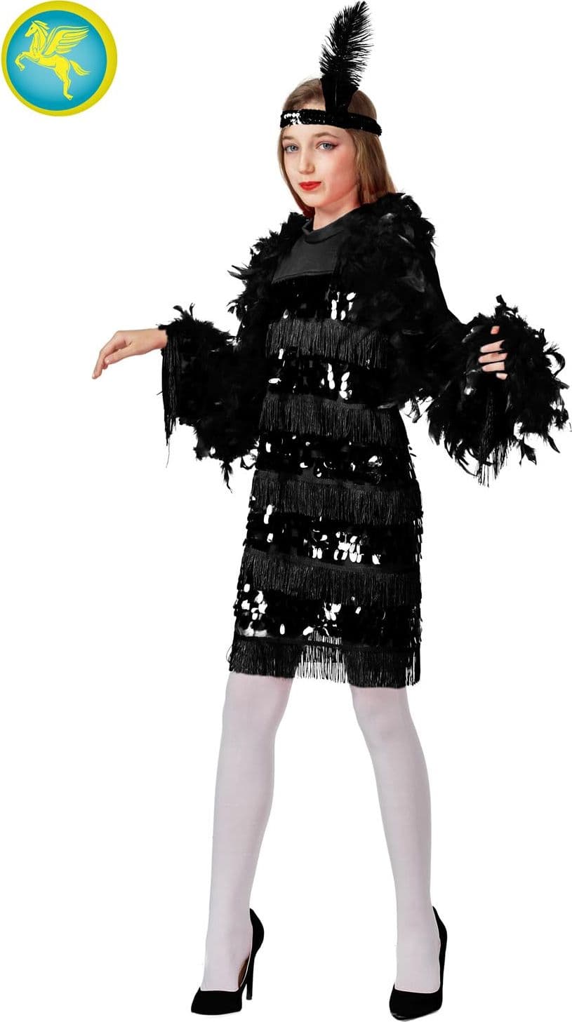 COSTUME CARNEVALE CHARLESTON BLACK DA 8 A 13 ANNI COD. 1003-E - 2