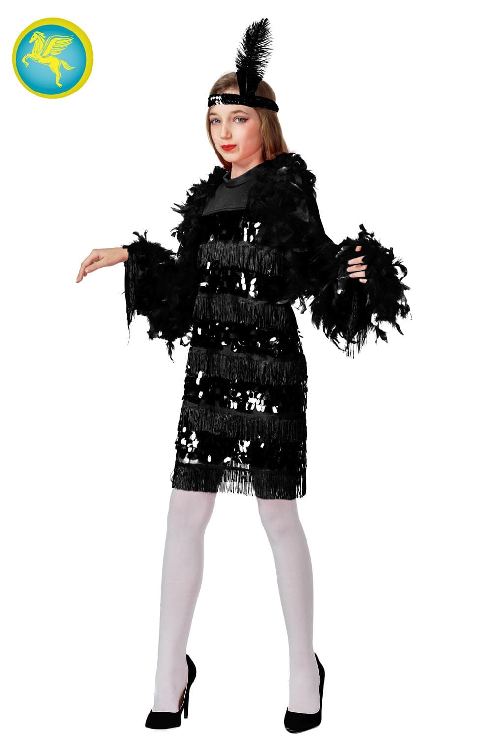 COSTUME CARNEVALE CHARLESTON BLACK DA 8 A 13 ANNI COD. 1003-E - 2