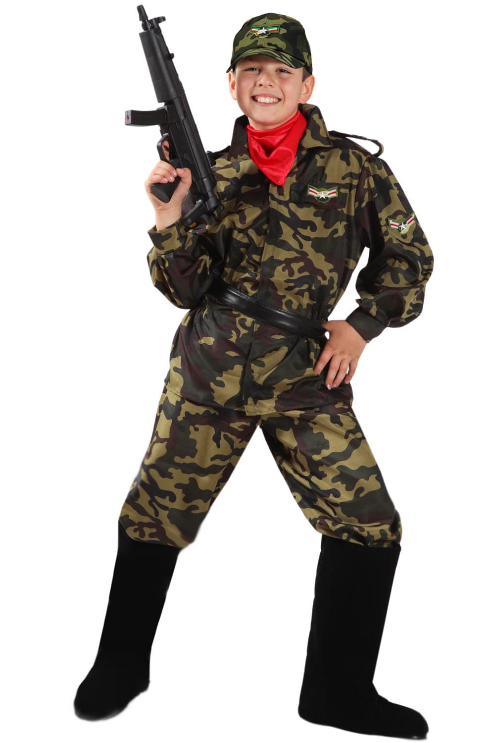 COSTUME CARNEVALE MILITARE BAMBINO DA 5 A 13 ANNI - PEGASUS COD. 1045 - 3
