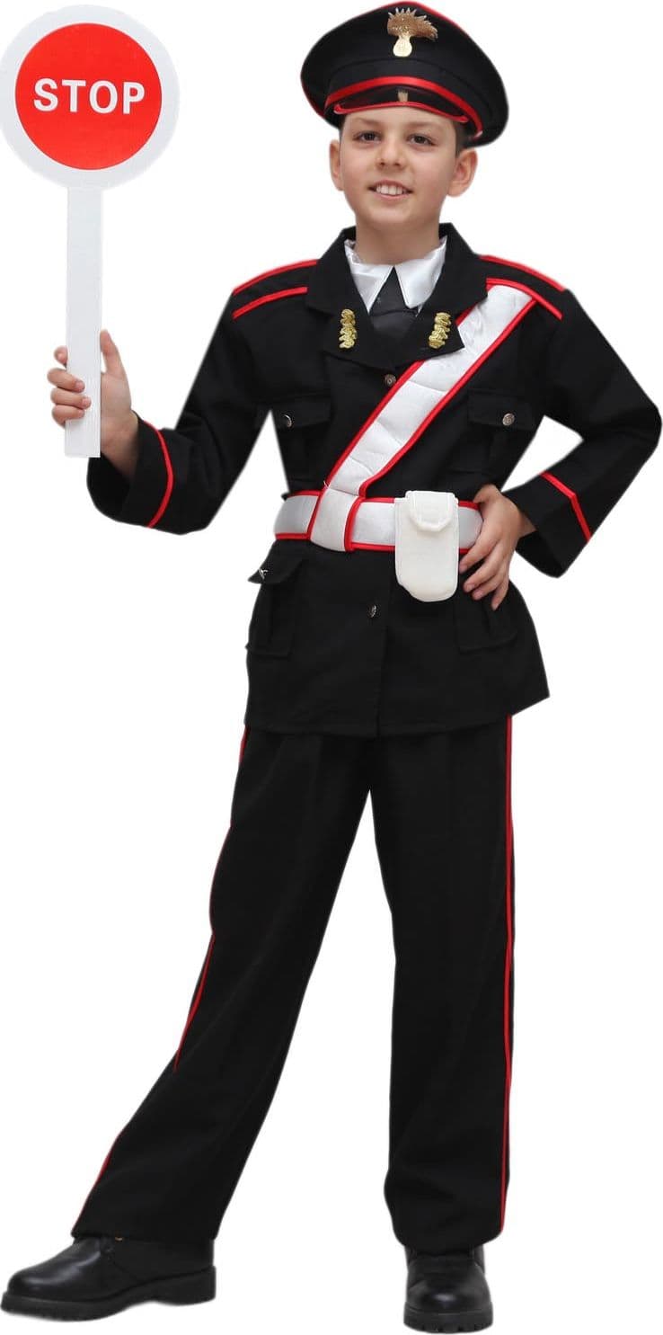 COSTUME CARNEVALE  AGENTE BAMBINO DA 5 A 13 ANNI - PEGASUS COD. 1246 - 3