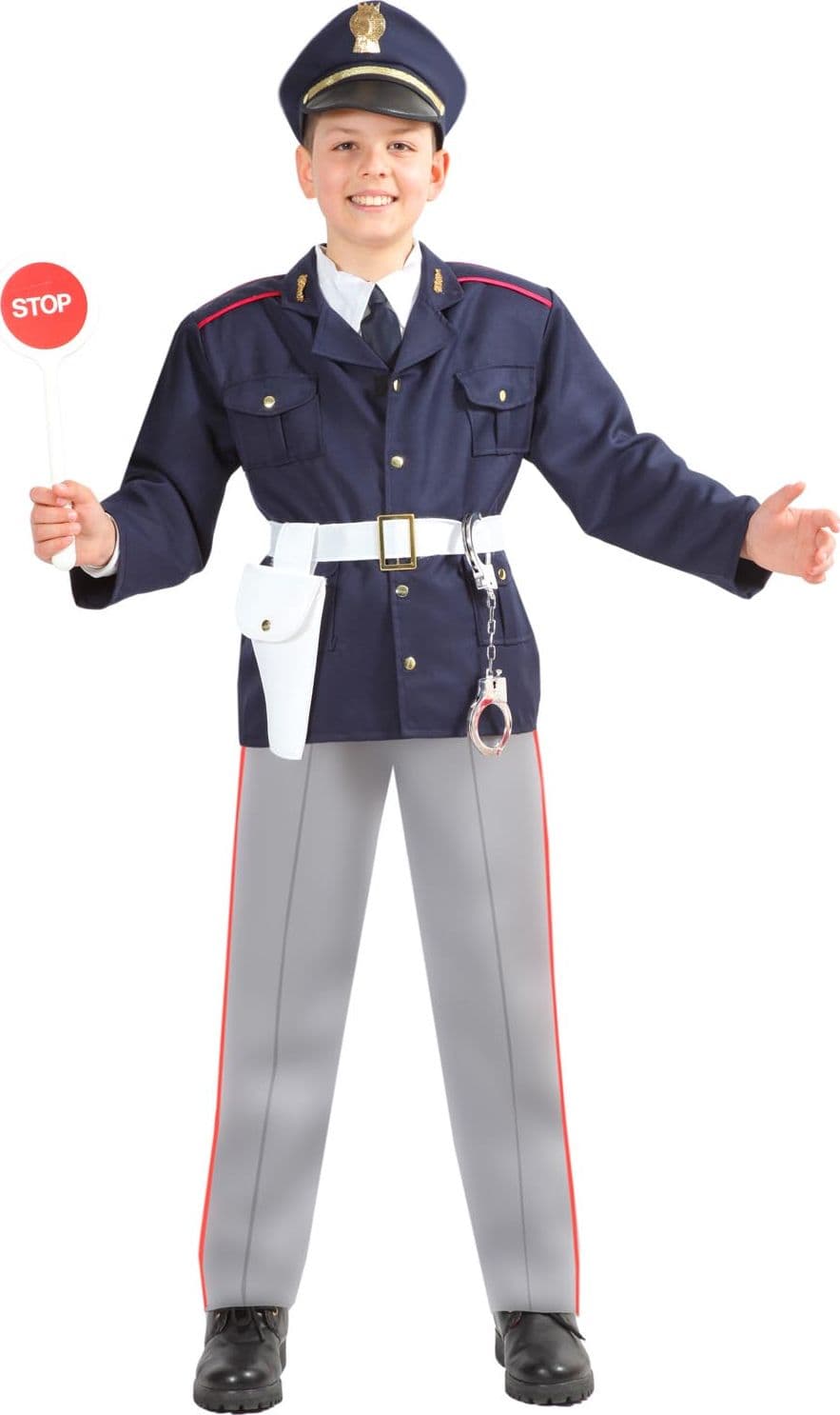 COSTUME CARNEVALE POLICE BAMBINO DA 5 A 13 ANNI - PEGASUS COD. 1584 - 3
