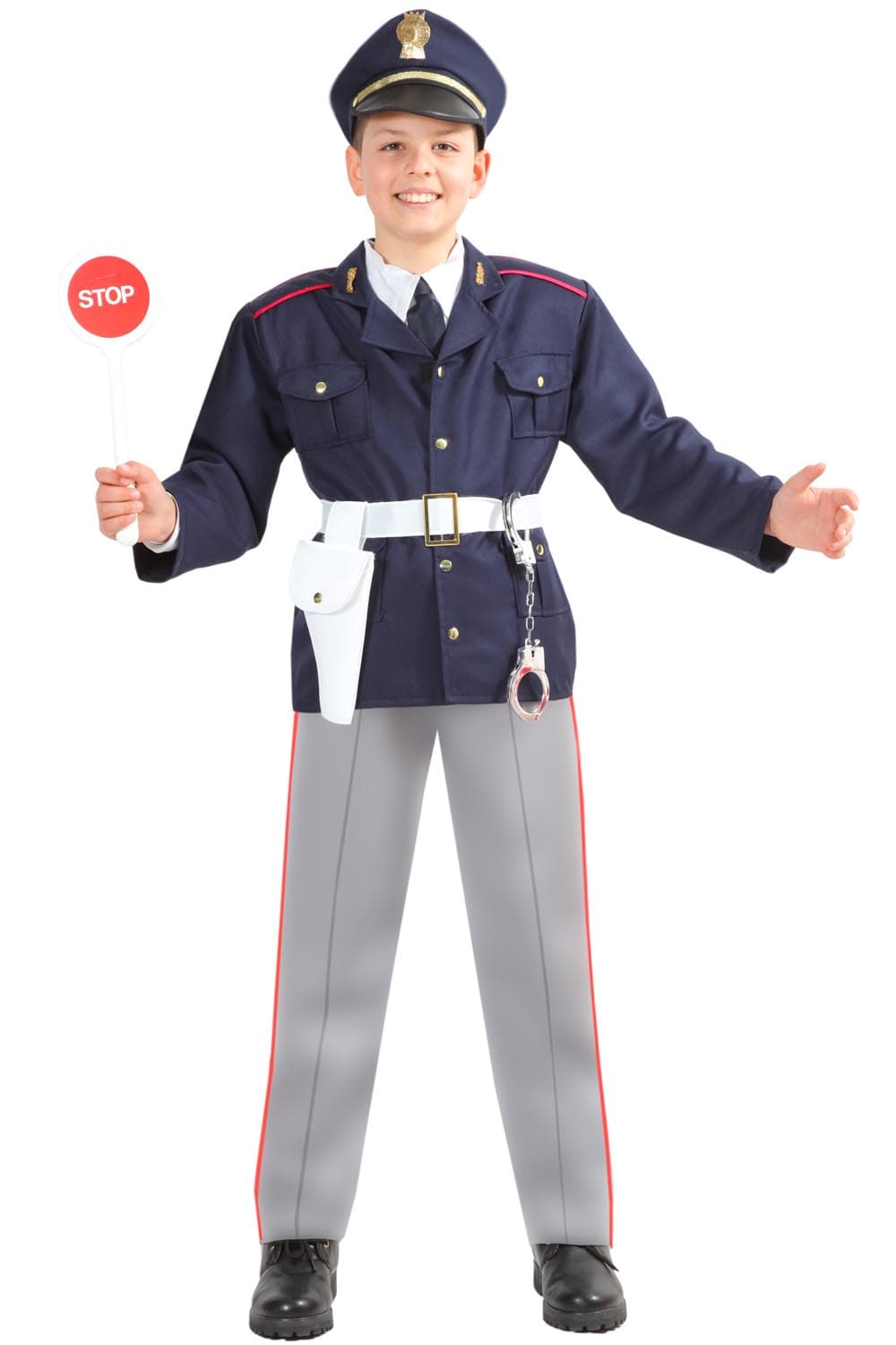 COSTUME CARNEVALE POLICE BAMBINO DA 5 A 13 ANNI - PEGASUS COD. 1584 - 3