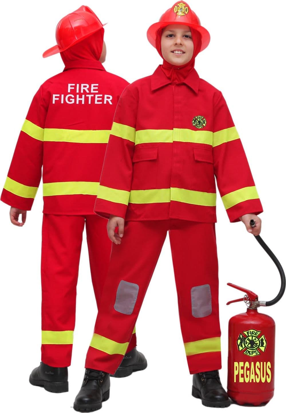 COSTUME CARNEVALE POMPIERE BAMBINO DA 5 A 13 ANNI - PEGASUS COD. 1539 - 5