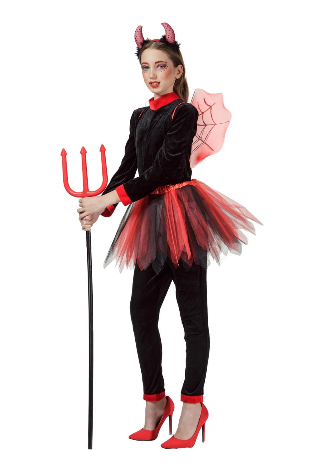 COSTUME CARNEVALE DIAVOLETTA BAMBINA DA 3 A 11 ANNI - PEGASUS COD. 1885 - 3