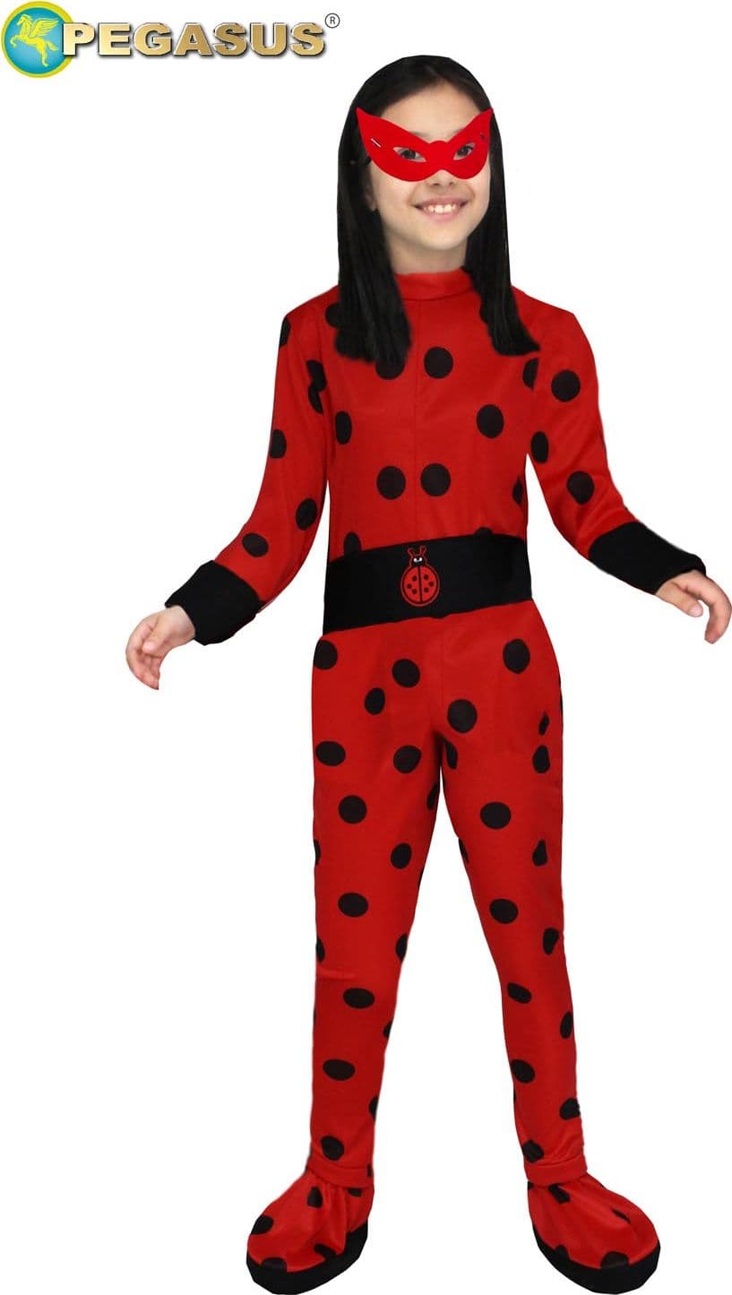 COSTUME CARNEVALE COCCINELLA JUNIOR BAMBINA DA 4 A 11 ANNI - PEGASUS COD. 1886 - 2