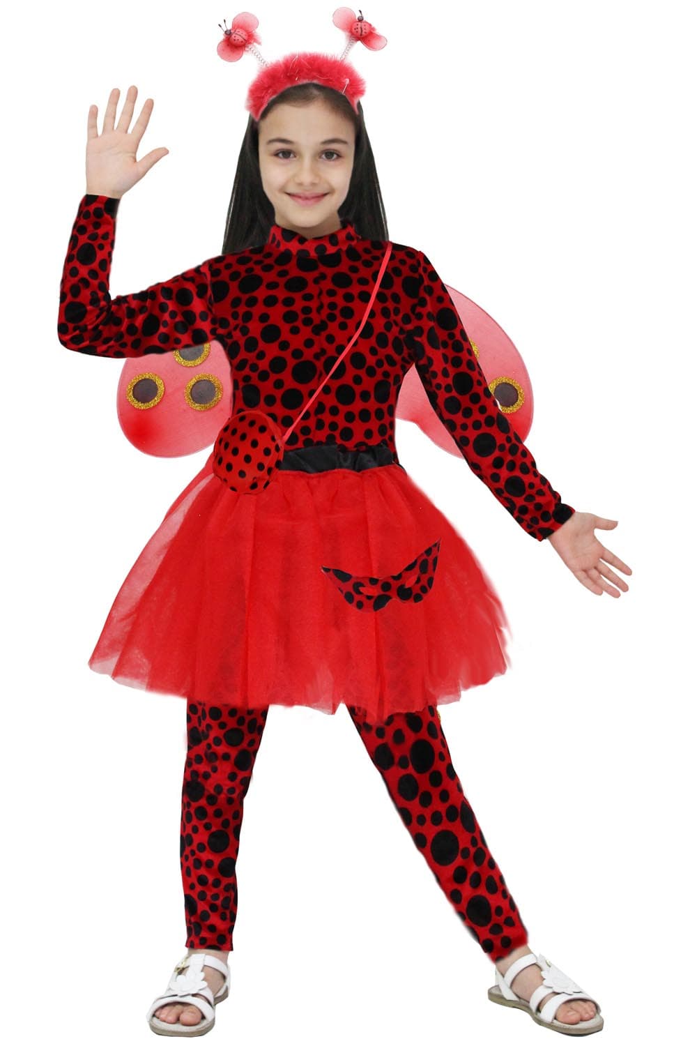 COSTUME CARNEVALE MISS COCCINELLA BAMBINA DA 5 A 11 ANNI COD. 1850 - 3