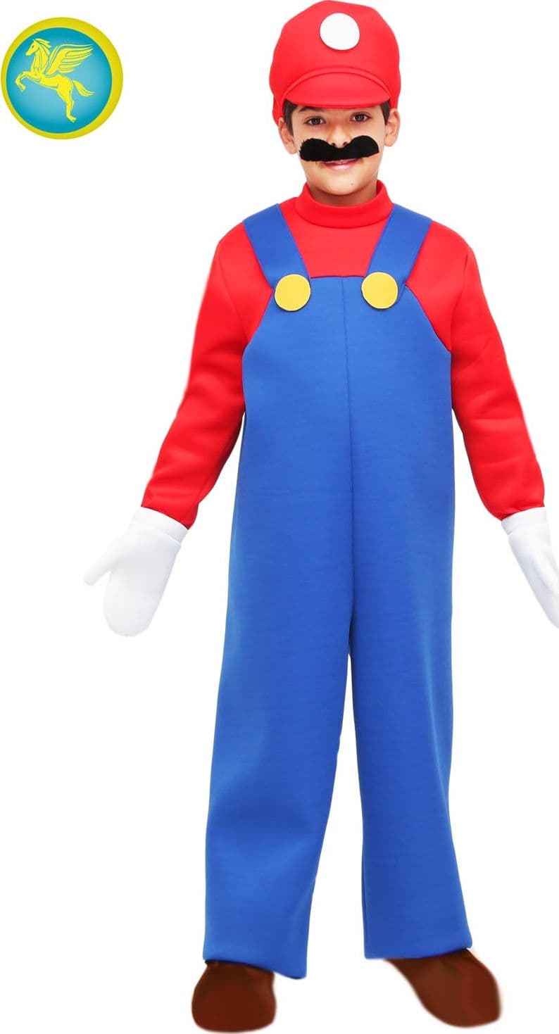 COSTUME MARIO BAMBINO DA 5 A 11 ANNI  - PEGASUS COD. 1643 - 3