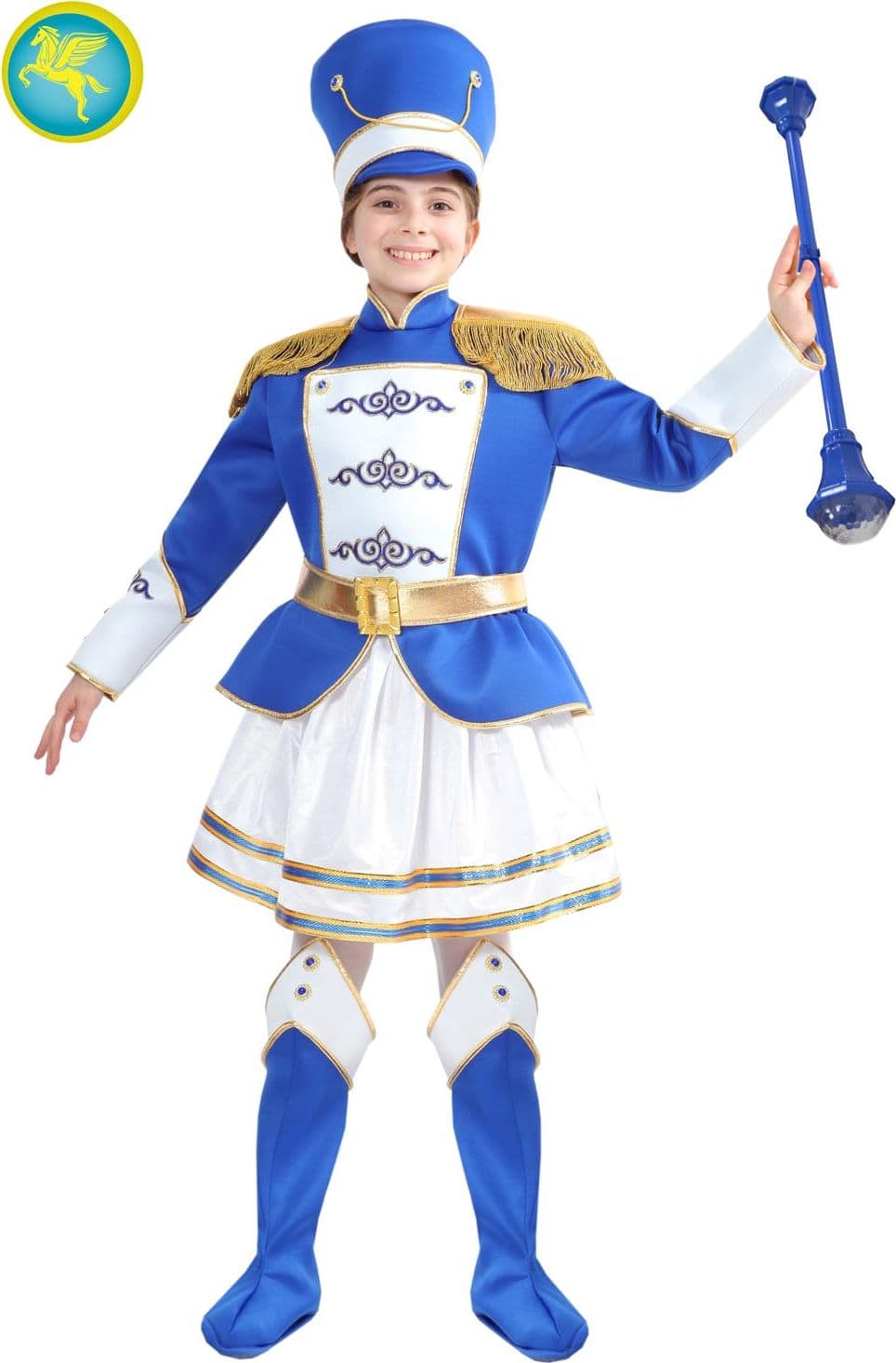 COSTUME MAJORETTE BLU DA 5 A 13 ANNI - PEGASUS COD. 1596 - 3