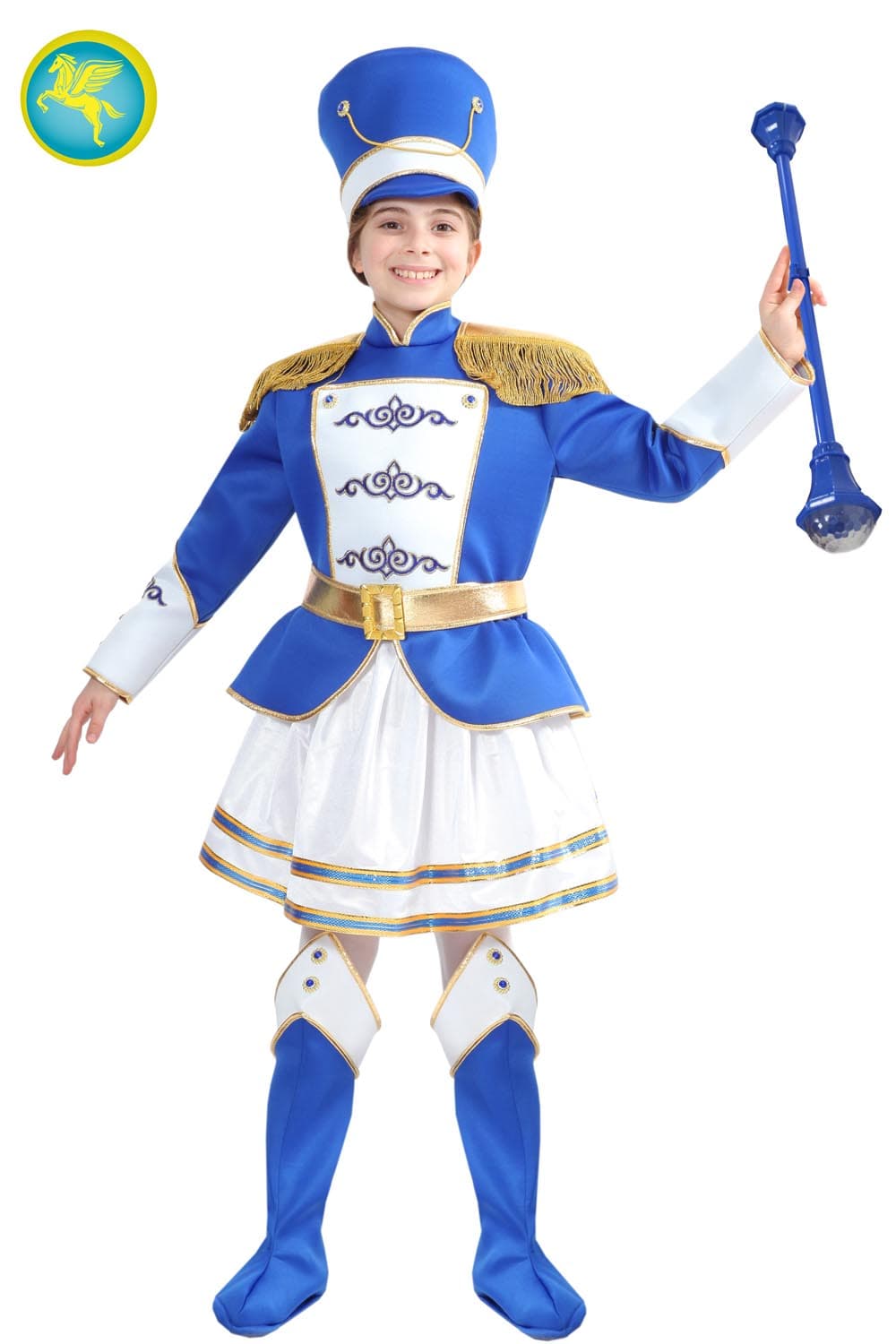 COSTUME MAJORETTE BLU DA 5 A 13 ANNI - PEGASUS COD. 1596 - 3