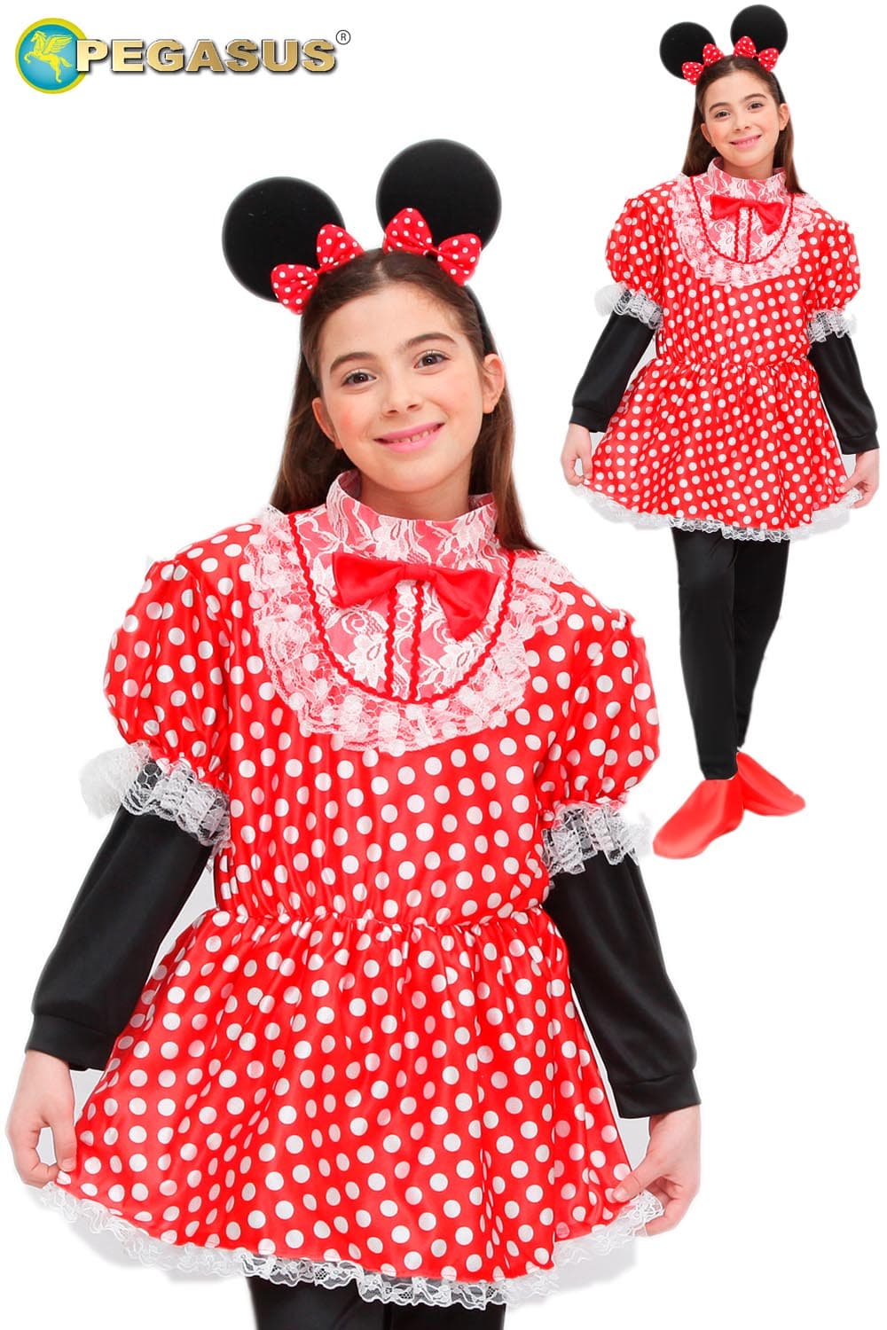 COSTUME TOPOLETTA DA 3 A 8 ANNI BAMBINA COD. 7005 - 2