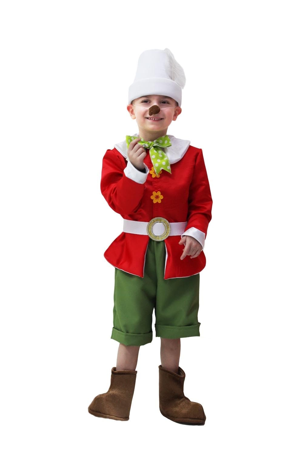 COSTUME CARNEVALE PINOCCHIO BAMBINO DA 3 A 12 ANNI - PEGASUS COD. 8026 - 2