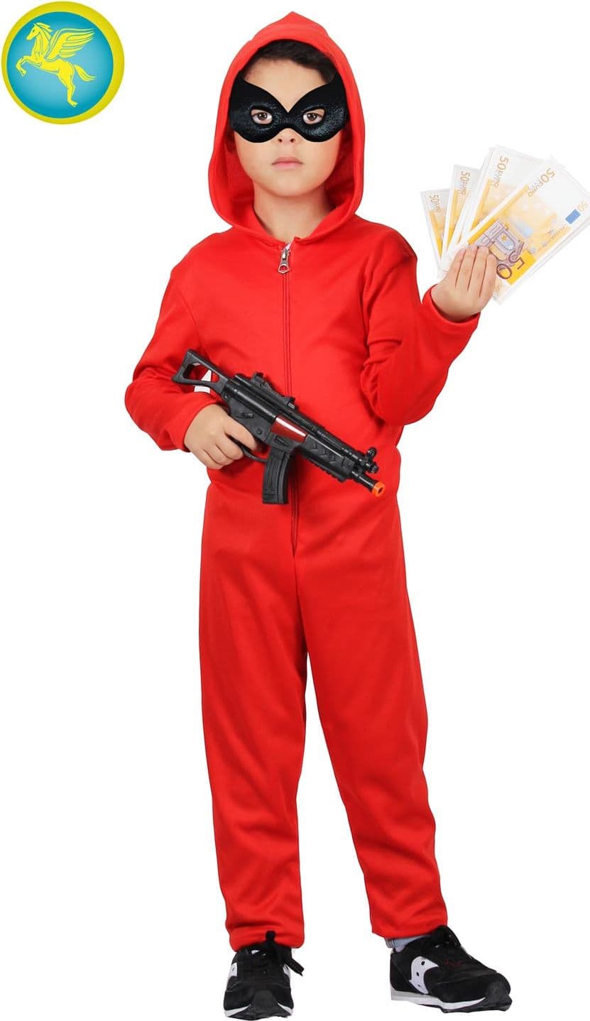 COSTUME LADRO BAMBINO ( CASA DI CARTA) DA 5 A 14 ANNI COD. 8535-A-2 - 2