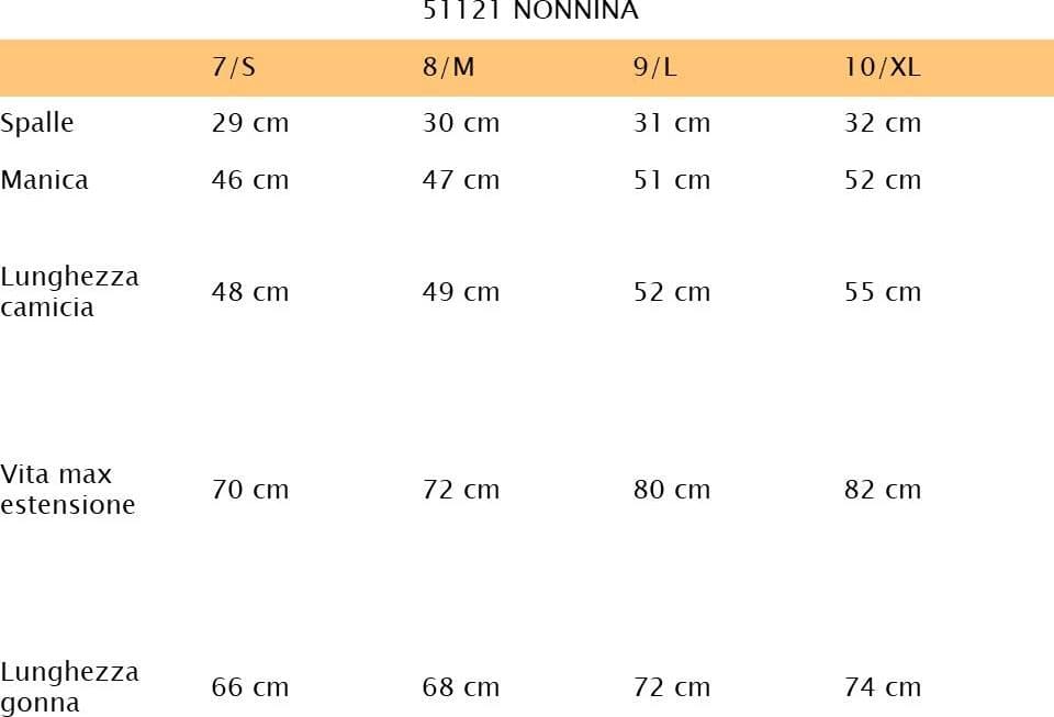 COSTUME NONNINA BAMBINA DA 7 A 10 ANNI VENEZIANO COD. 51121 - 2