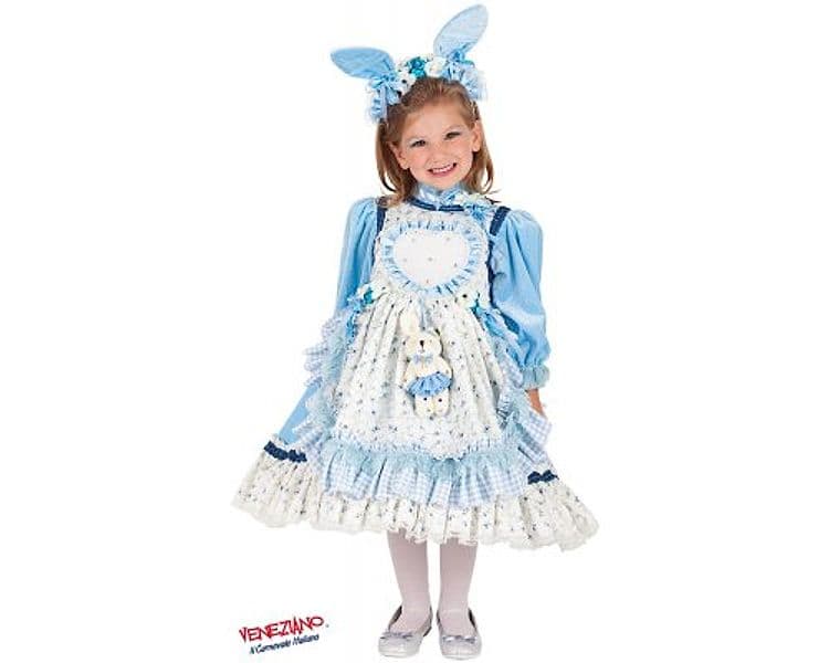COSTUME ALICE NEL PAESE DELLE FAVOLE BAMBINA DA 7 A 10 ANNI VENEZIANO COD.51016 - 4
