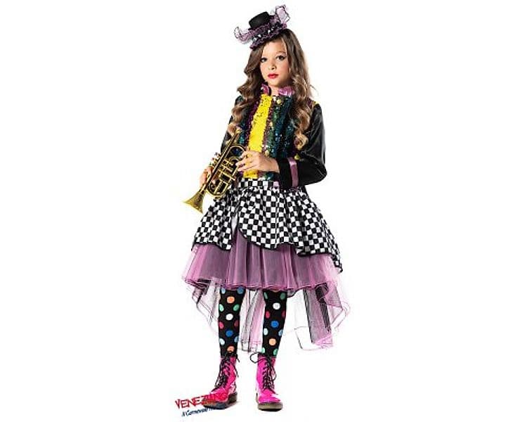 COSTUME ARTISTA DI STRADA BAMBINA DA 4 A 6 ANNI VENEZIANO COD. 51137 - 4