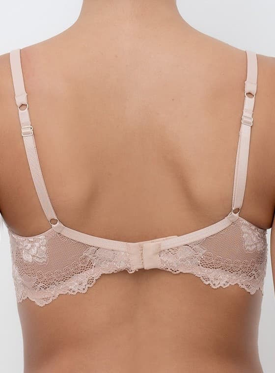 Reggiseno Balconcino Imbottito in microfibra e pizzo - Mousse Pizzo Coppa C - Lormar - 3