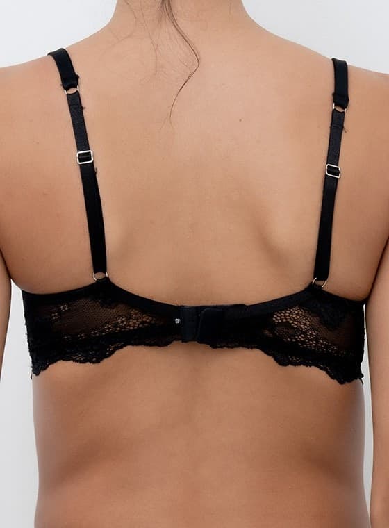 Reggiseno Balconcino Imbottito in microfibra e pizzo - Mousse Pizzo Coppa C - Lormar - 7