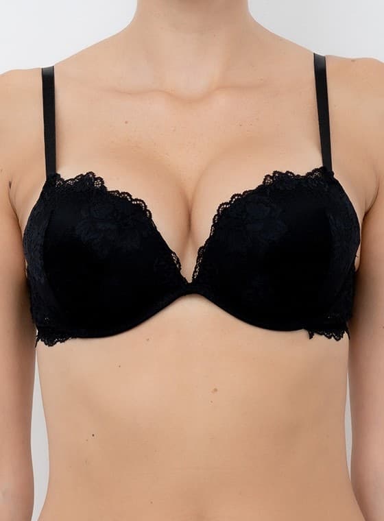 Reggiseno super push up mydouble pizzo coppa b lormar - 2