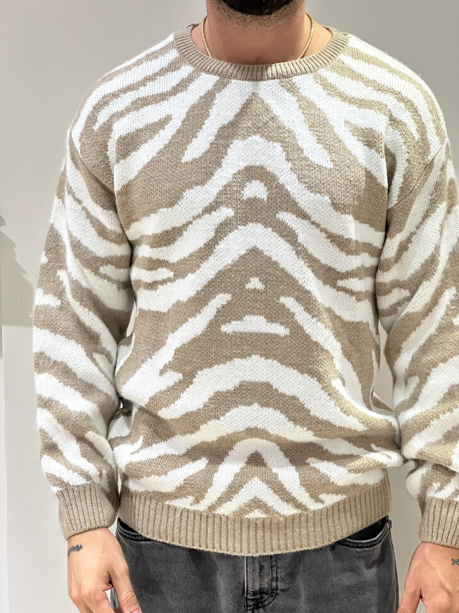 PARICOLLO M/L JCQ. 'RELAXED FIT' FANCY GRZ. - 3