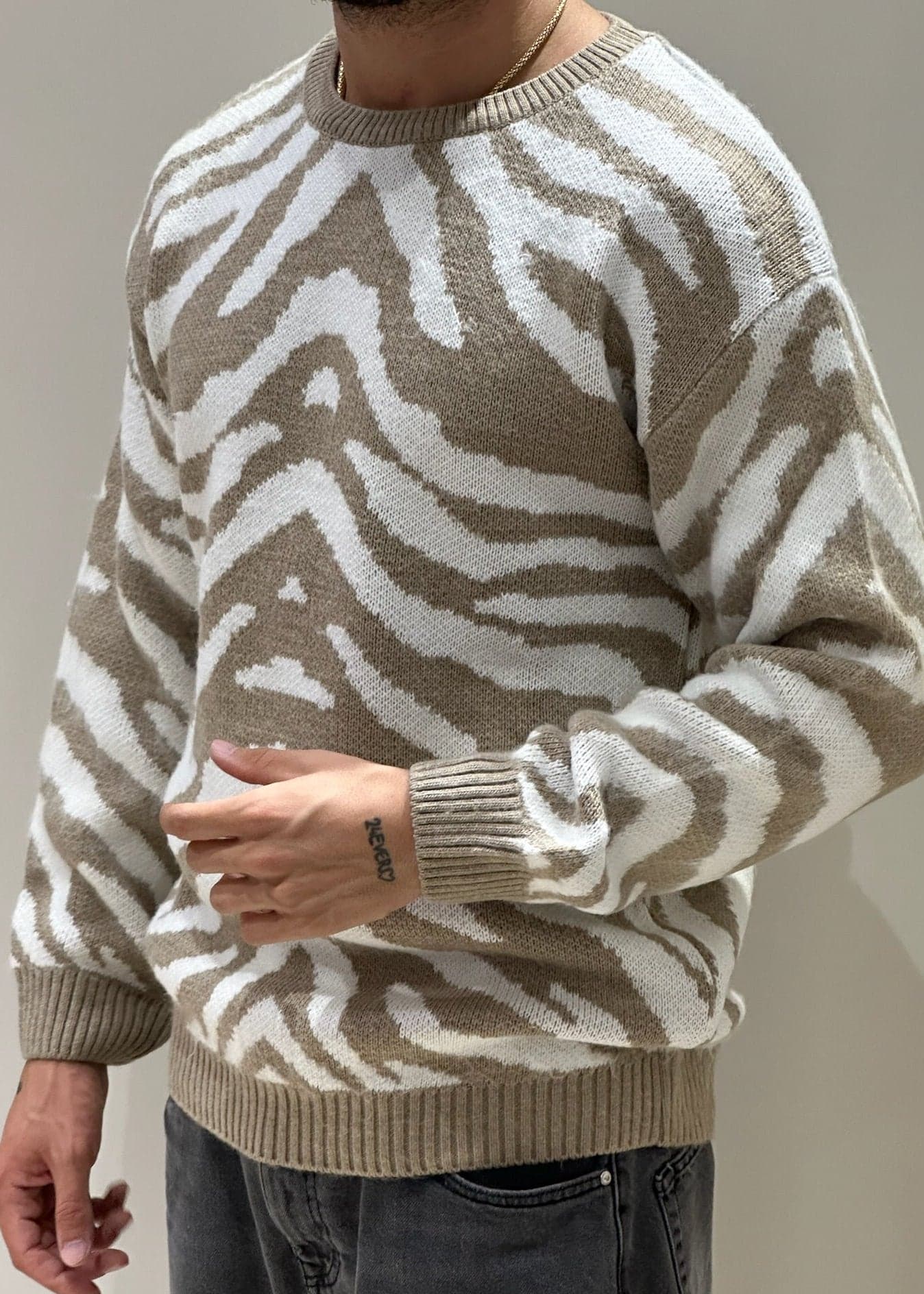 PARICOLLO M/L JCQ. 'RELAXED FIT' FANCY GRZ. - 4