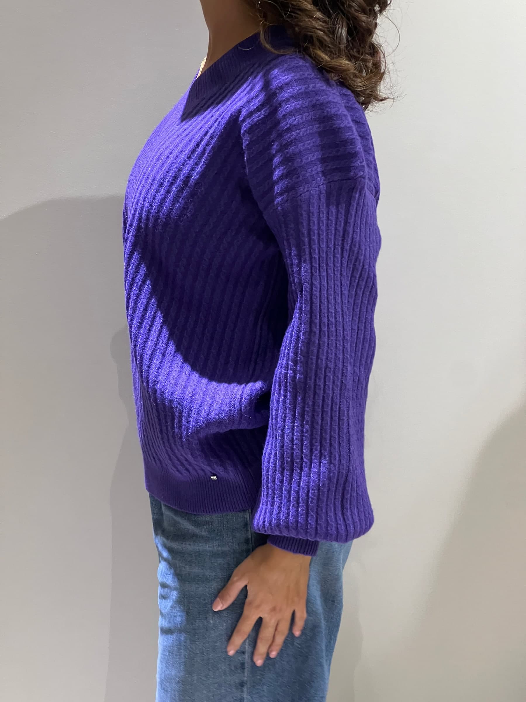 Pull scollo a v lav. trecce - 4