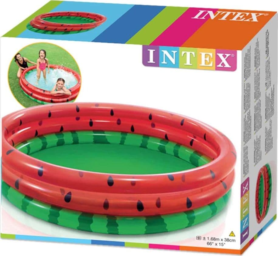 Piscina gonfiabile per bambini Intex Anguria con tre anelli - 3