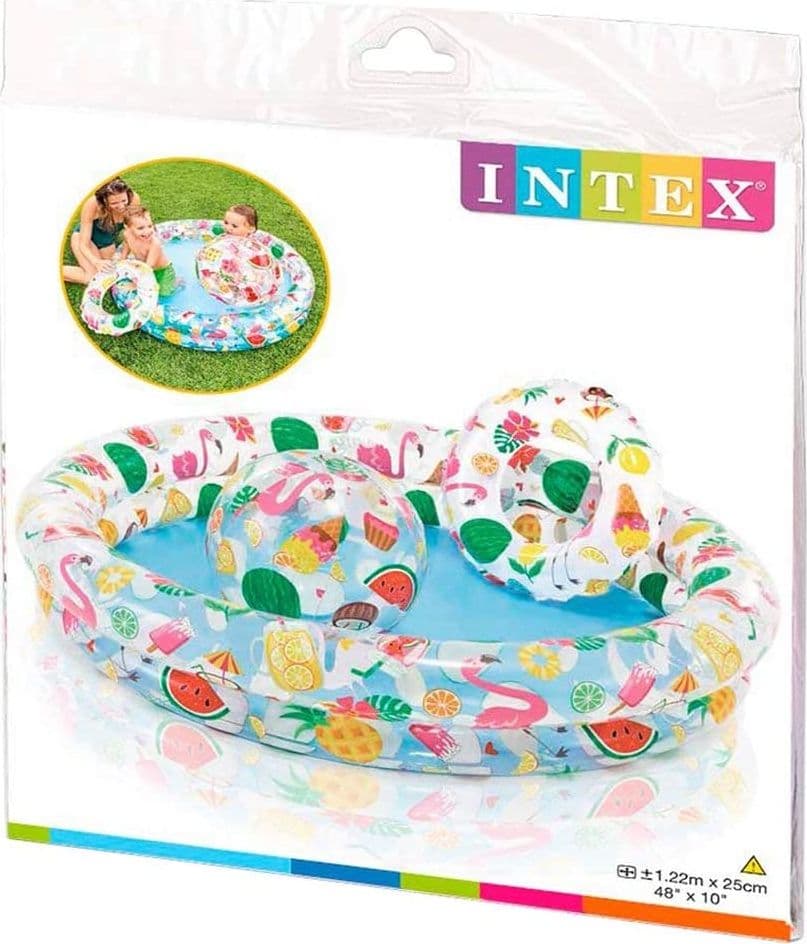 Piscina gonfiabile per bambini Intex con palla e salvagente - 3