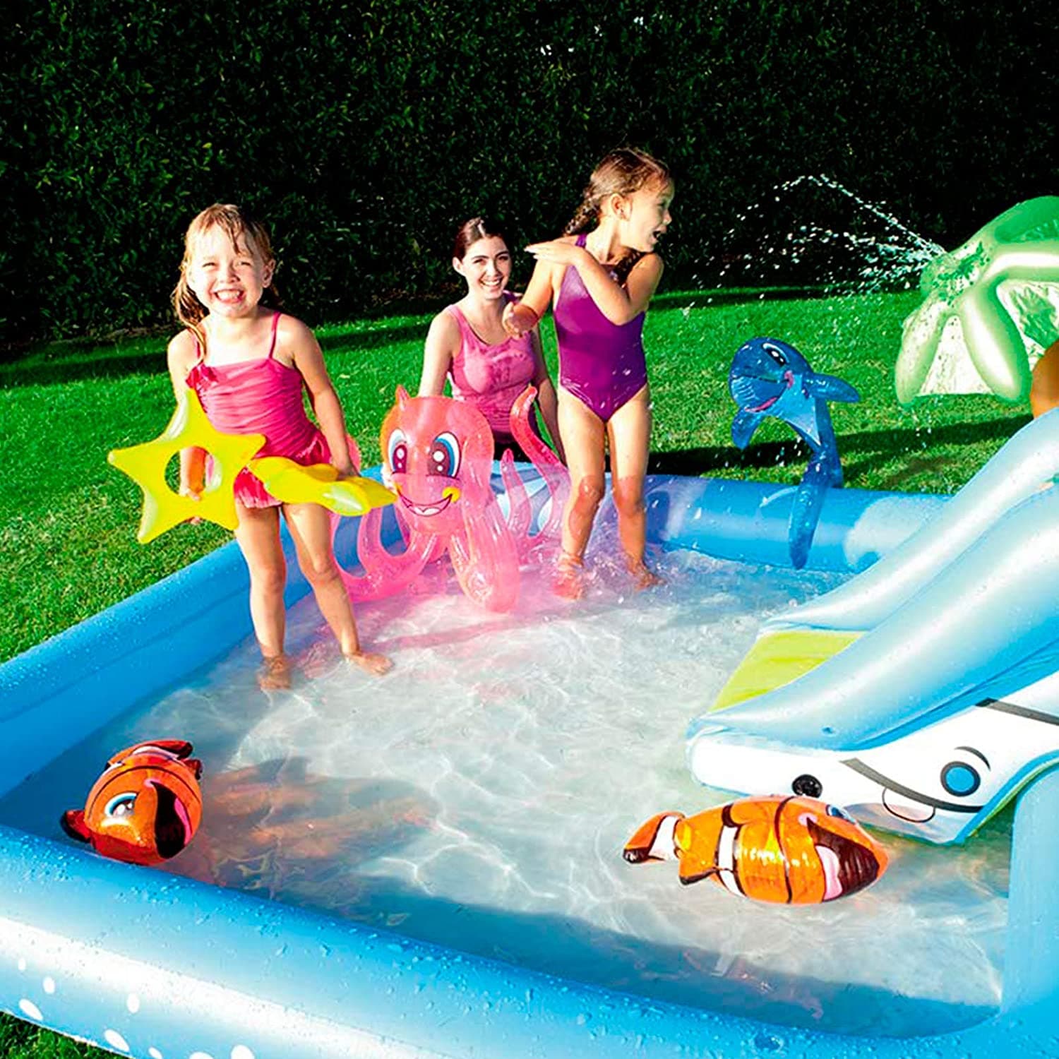 Piscina gonfiabile per bambini Bestway con scivolo e spruzzi - 3