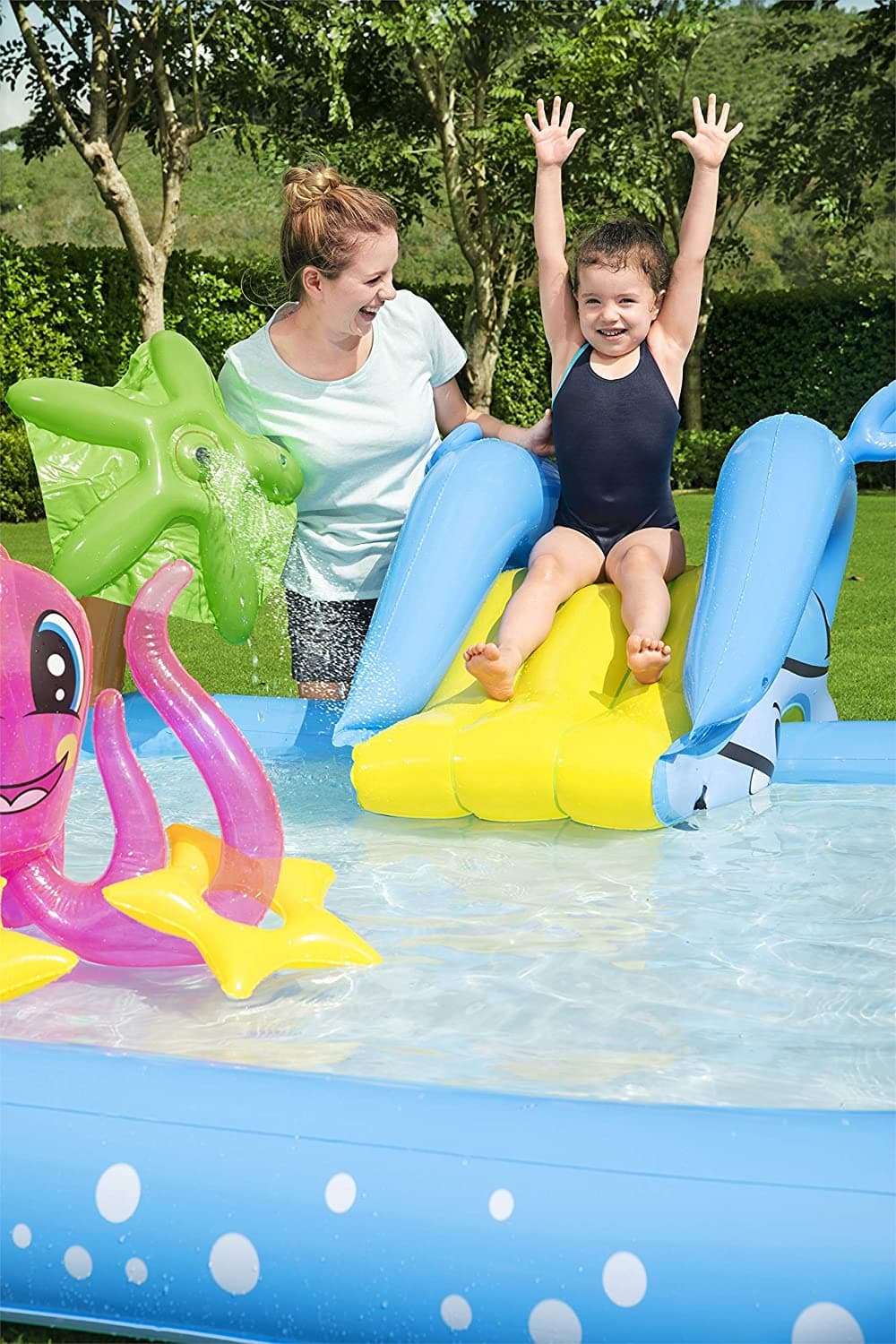 Piscina gonfiabile per bambini Bestway con scivolo e spruzzi - 7