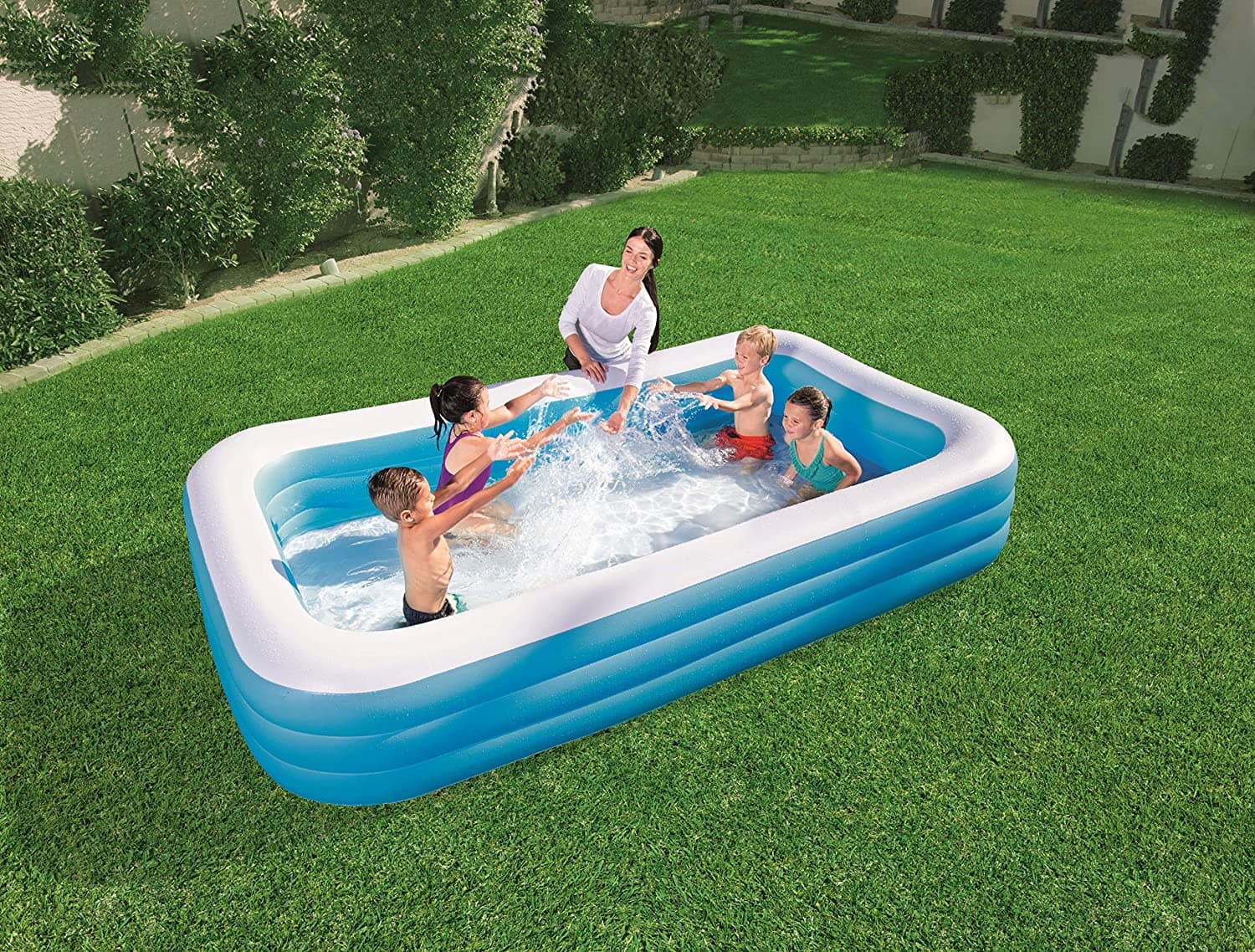 Piscina gonfiabile per bambini 305 X 183 cm da balcone e giardino - 4