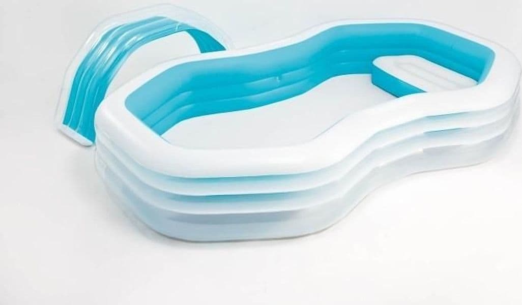 Piscina gonfiabile "Cabana" con spruzzo per bambini 310 x 188 cm - 2