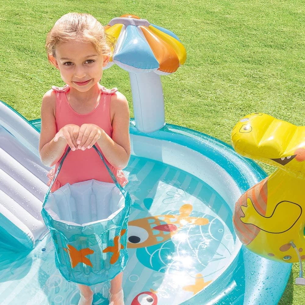 Piscina gonfiabile "Alligatore" con spruzzo per bambini 201 x 170 cm - 2