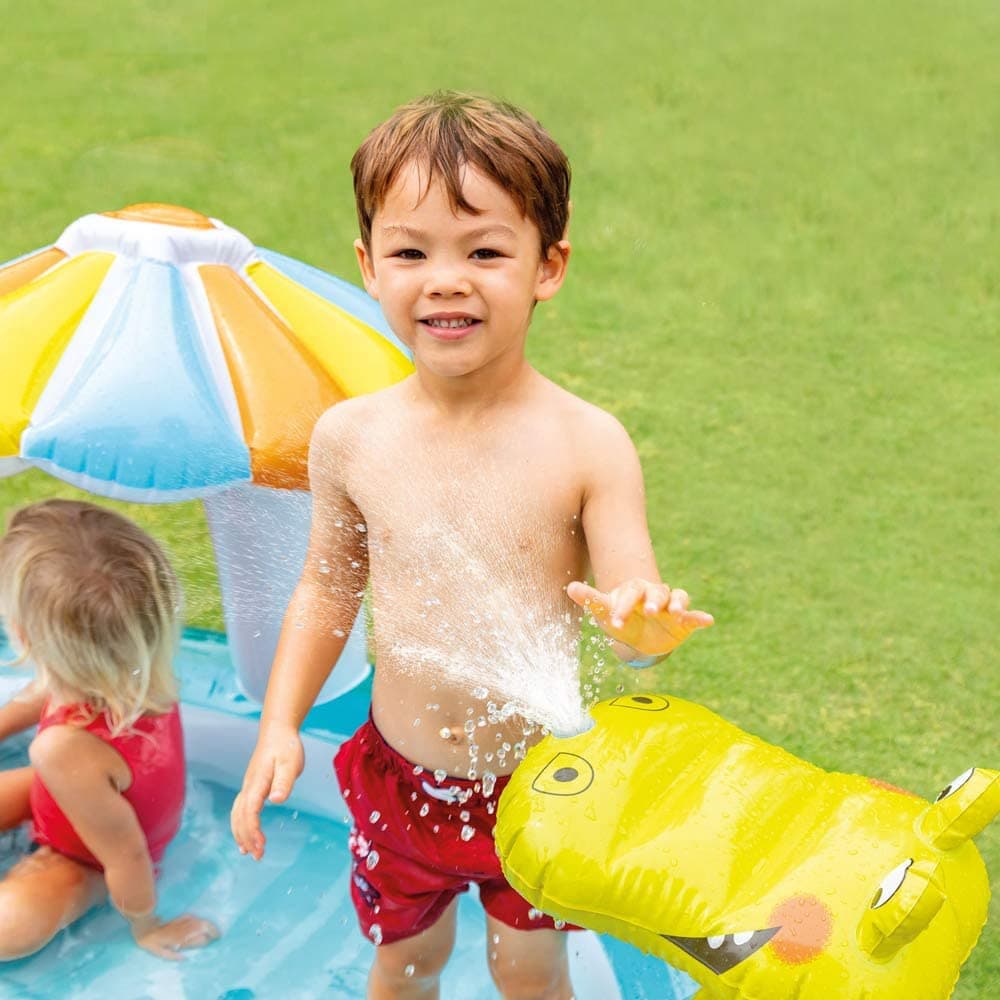 Piscina gonfiabile "Alligatore" con spruzzo per bambini 201 x 170 cm - 6