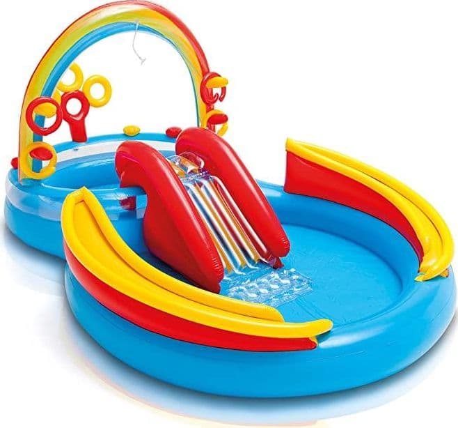 Piscina gonfiabile "Arcobaleno" con spruzzo per bambini 297 x 193 cm - 3