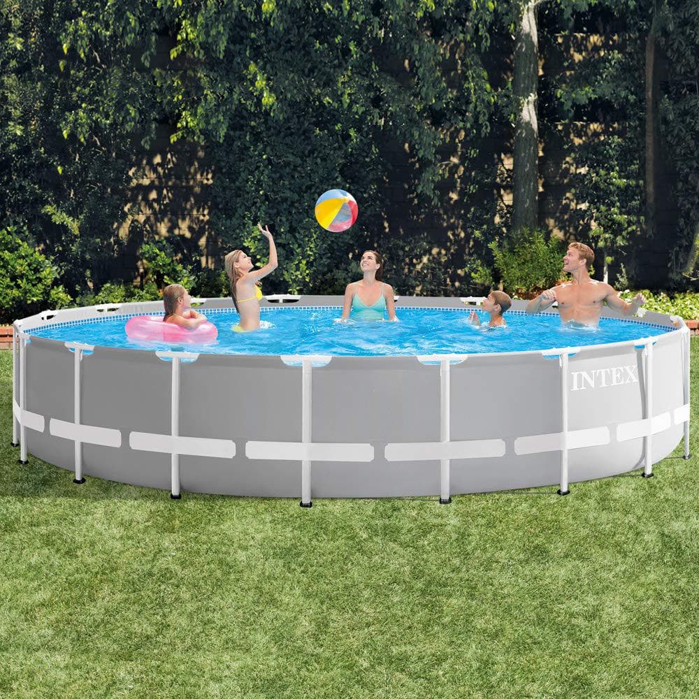 Piscina fuori terra rotonda, 549 x h122 cm, con pompa e scaletta "Prism Frame" - 2