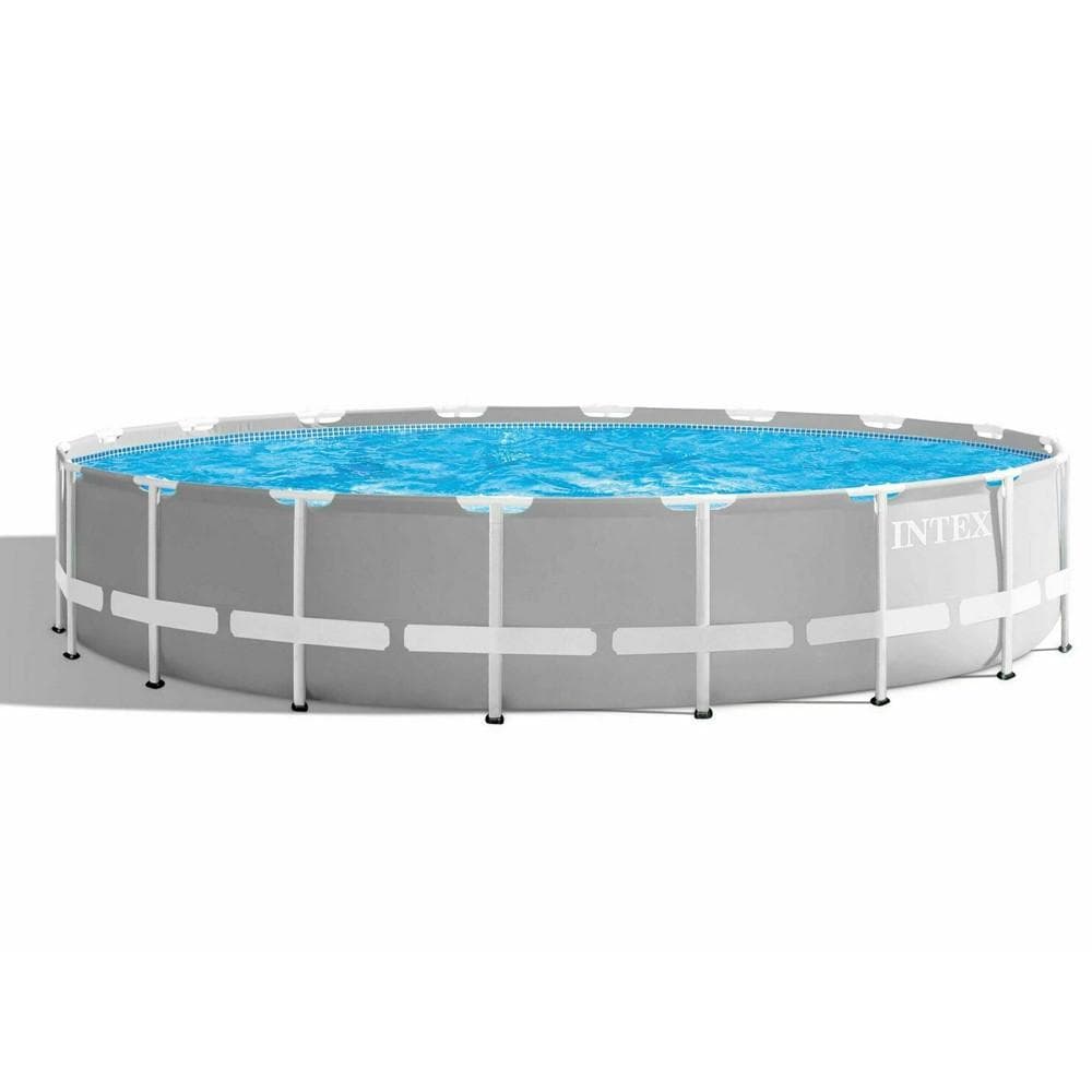 Piscina fuori terra rotonda, 549 x h122 cm, con pompa e scaletta "Prism Frame" - 4